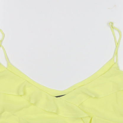 Primark Womens Yellow   Cropped Blouse Size 16