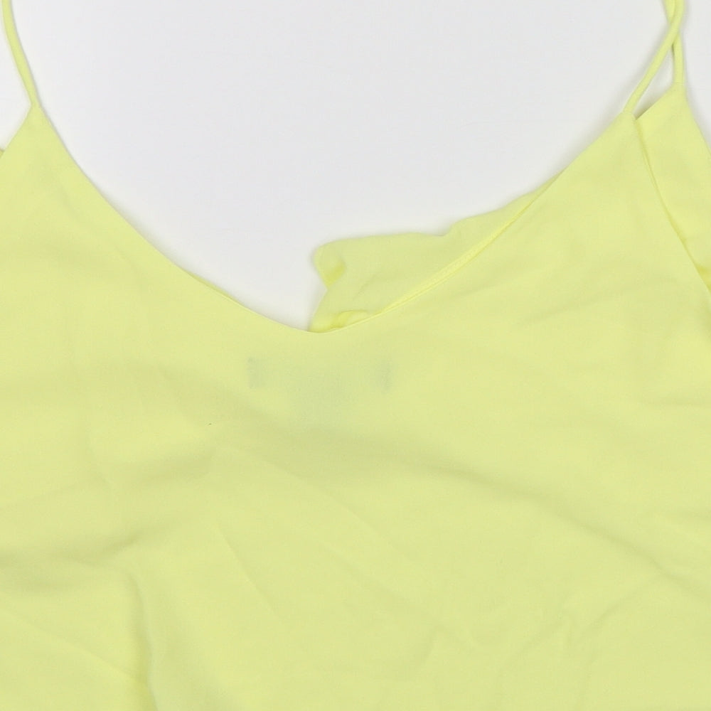 Primark Womens Yellow   Cropped Blouse Size 16