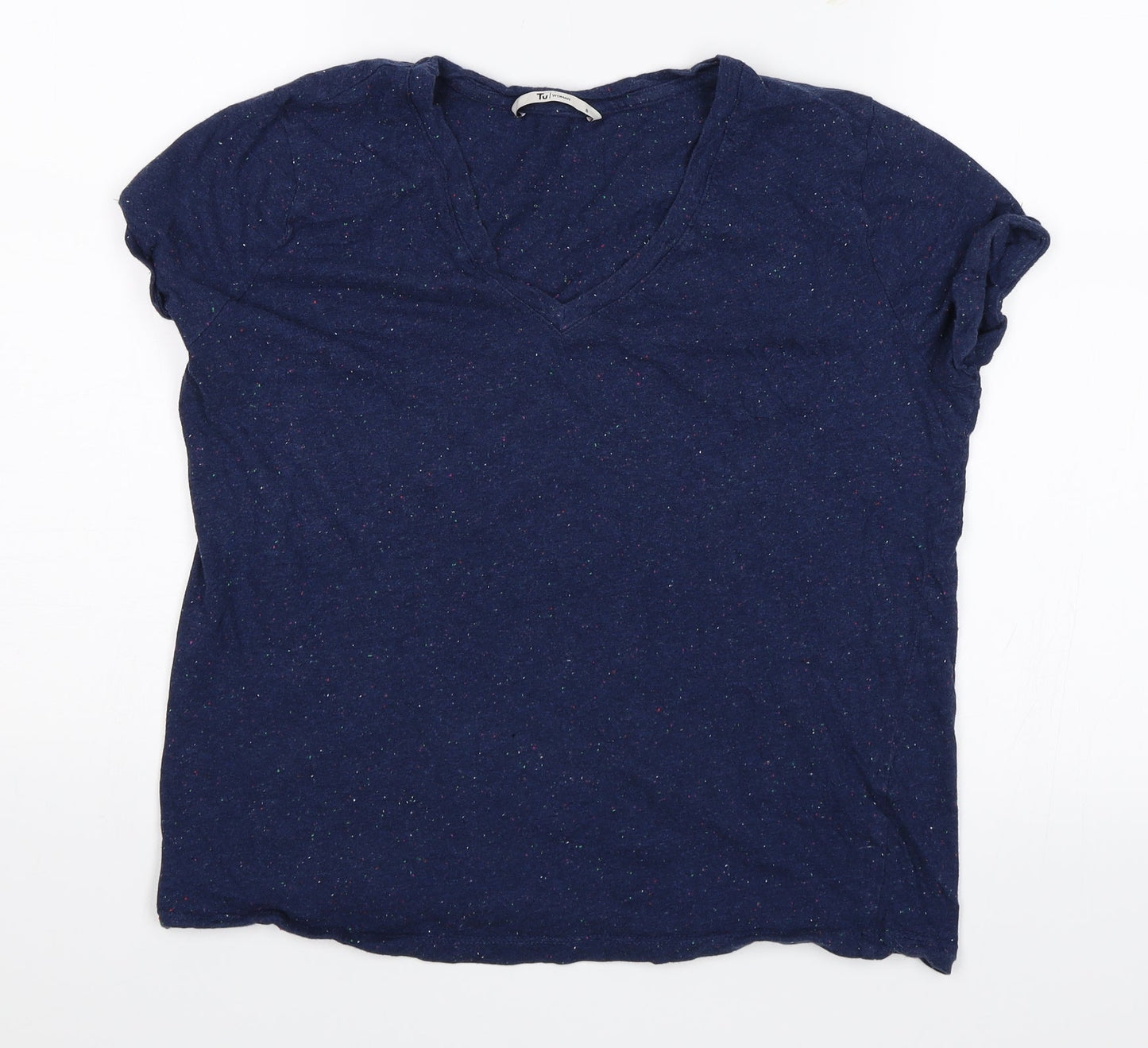 TU Womens Blue   Basic T-Shirt Size 8