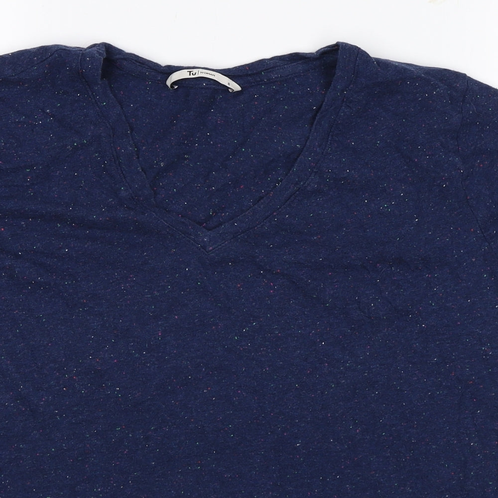 TU Womens Blue   Basic T-Shirt Size 8