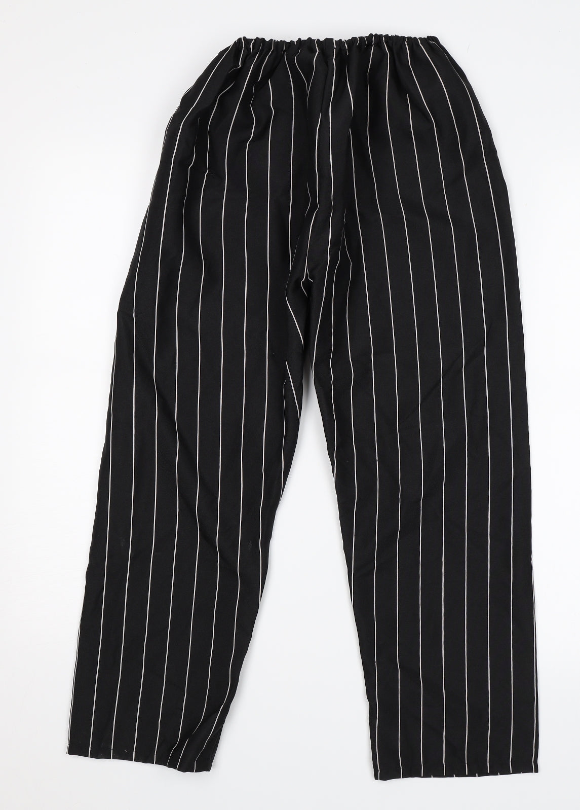 Womens UK Size L Preworn Regular Fit  Black Trousers