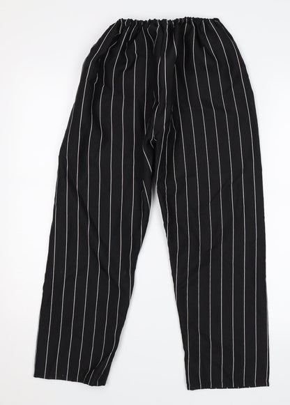 Womens UK Size L Preworn Regular Fit  Black Trousers