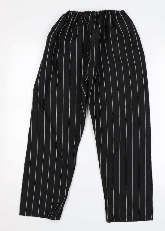Womens UK Size L Preworn Regular Fit  Black Trousers