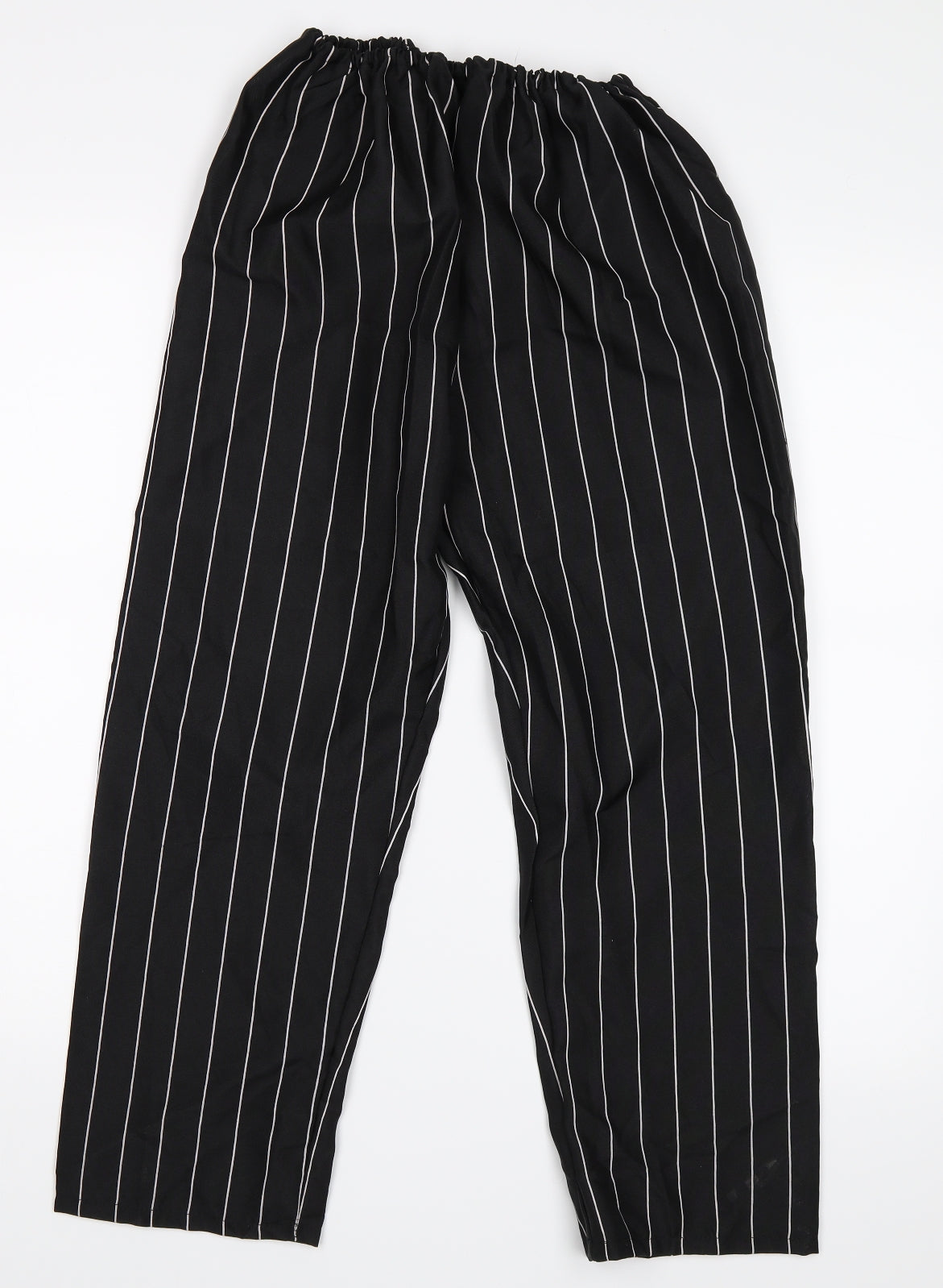 Womens UK Size L Preworn Regular Fit  Black Trousers
