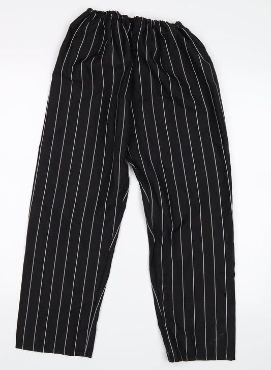 Womens UK Size L Preworn Regular Fit  Black Trousers