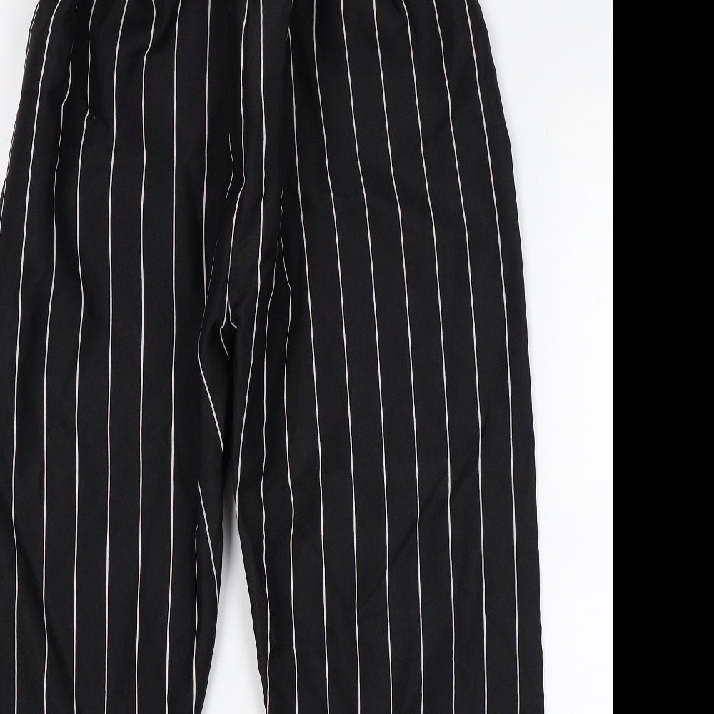 Womens UK Size L Preworn Regular Fit  Black Trousers