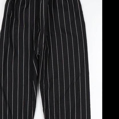 Womens UK Size L Preworn Regular Fit  Black Trousers