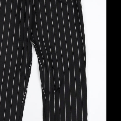 Womens UK Size L Preworn Regular Fit  Black Trousers