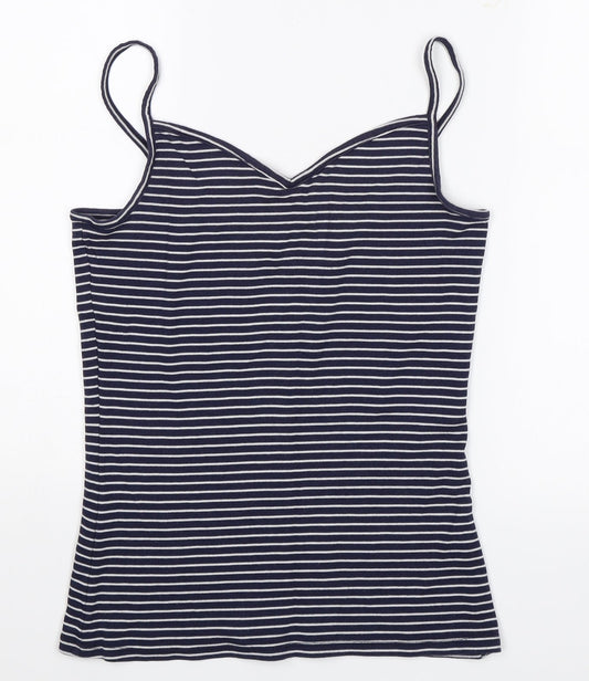 TU Womens Blue Striped  Camisole Tank Size 16