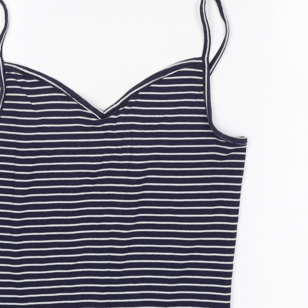 TU Womens Blue Striped  Camisole Tank Size 16