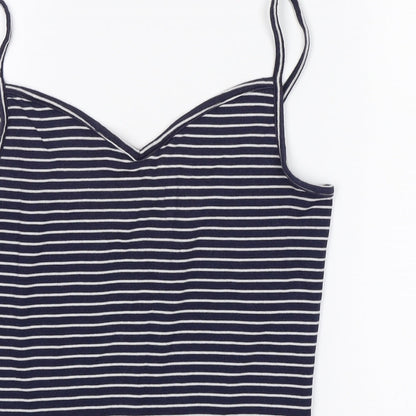 TU Womens Blue Striped  Camisole Tank Size 16