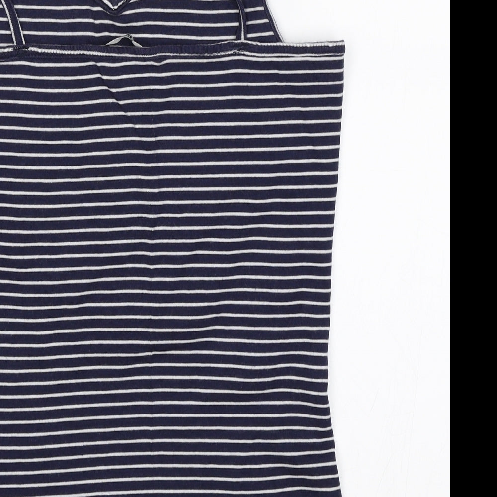 TU Womens Blue Striped  Camisole Tank Size 16