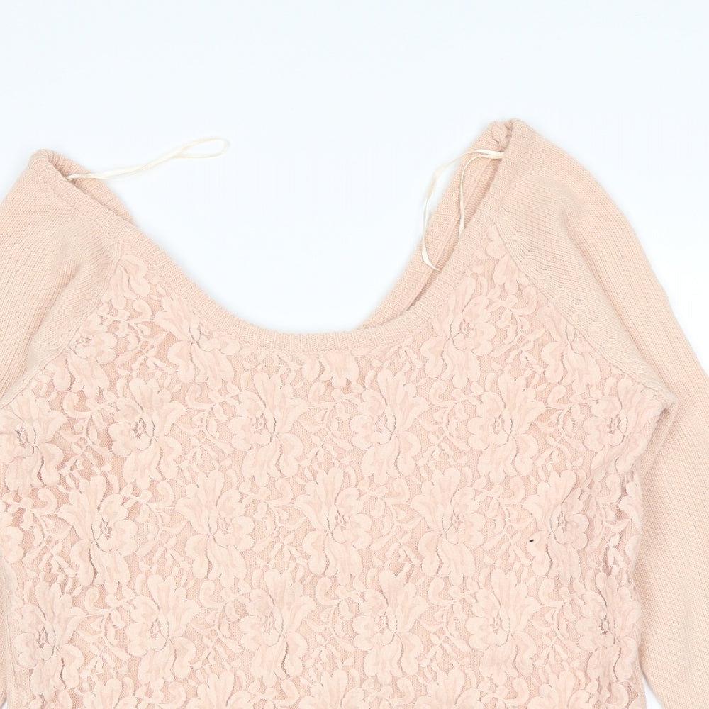 New Look Womens Pink   Pullover Jumper Size 14