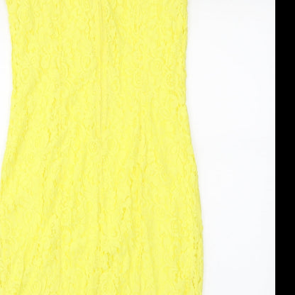 H&M Womens Yellow   Sheath  Size M