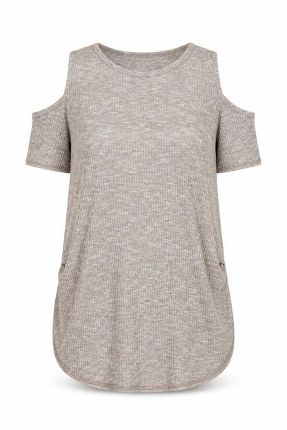 me. Womens Brown   Basic Blouse Size S