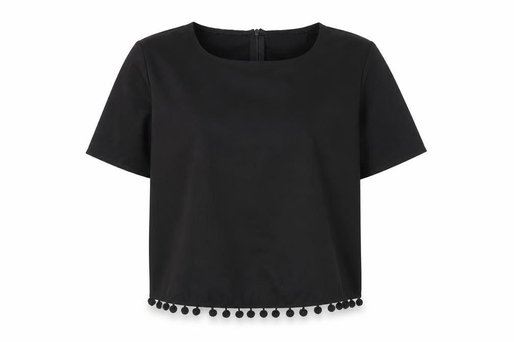 Womens UK Size 10 Missguided Black Basic Blouse