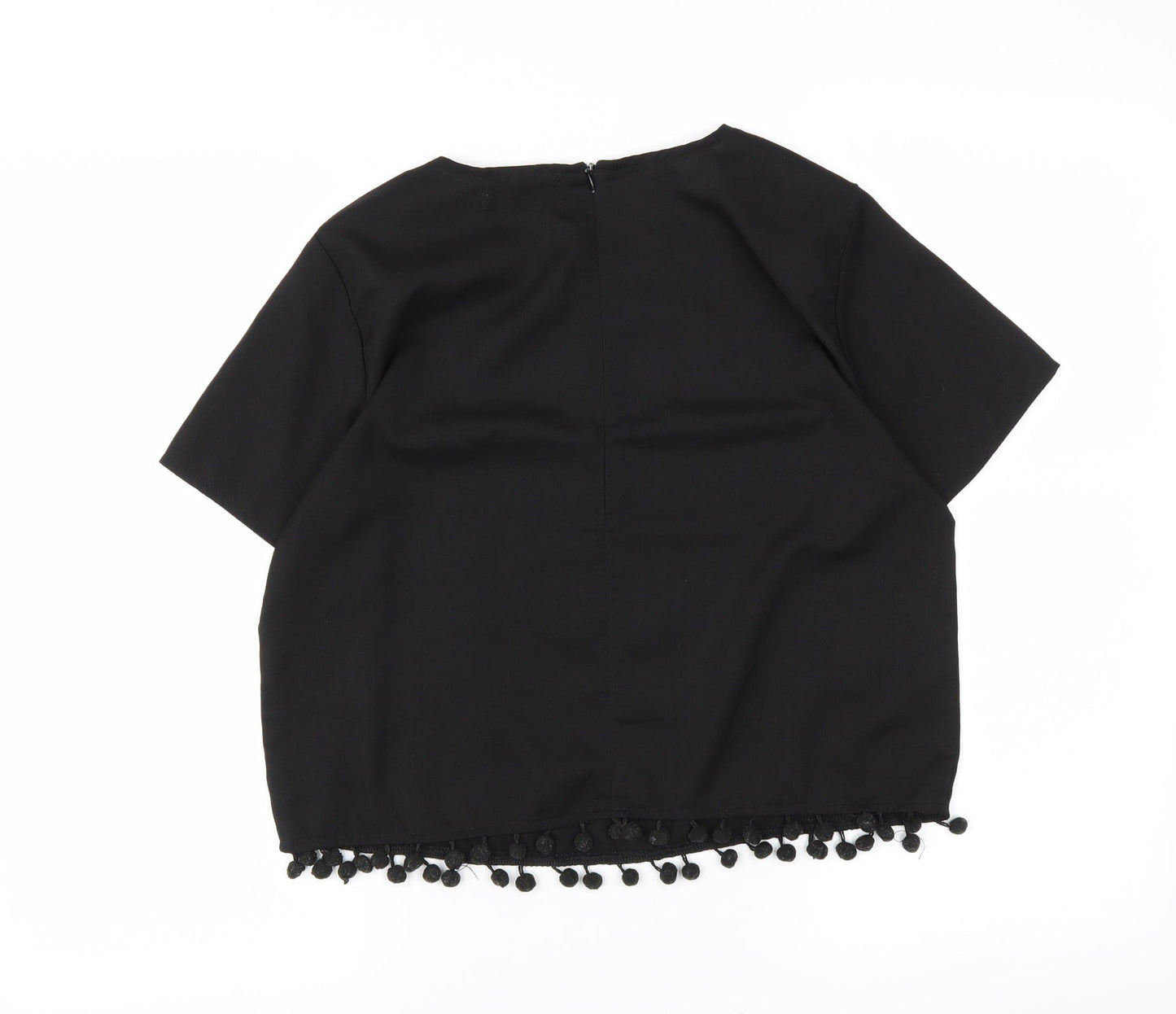 Womens UK Size 10 Missguided Black Basic Blouse
