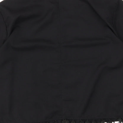 Womens UK Size 10 Missguided Black Basic Blouse