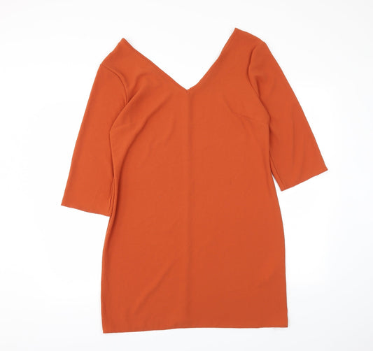 Boohoo Womens Orange   Shift  Size 10