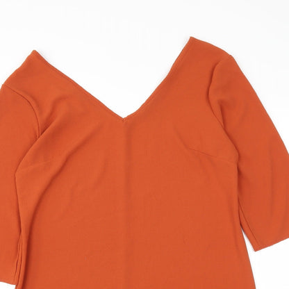 Boohoo Womens Orange   Shift  Size 10