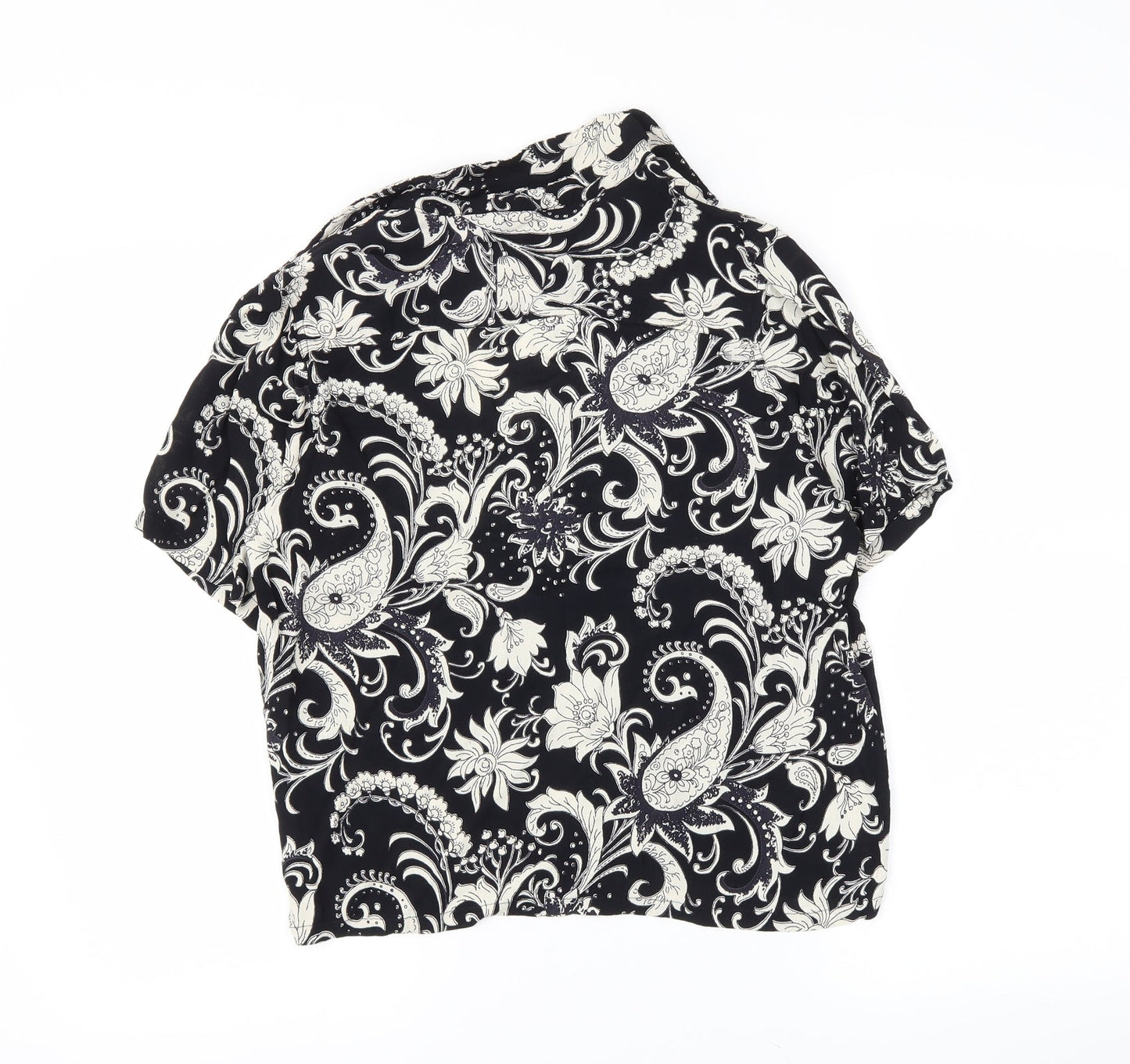 Womens UK Size 10 ASOS Black Basic Button-Up