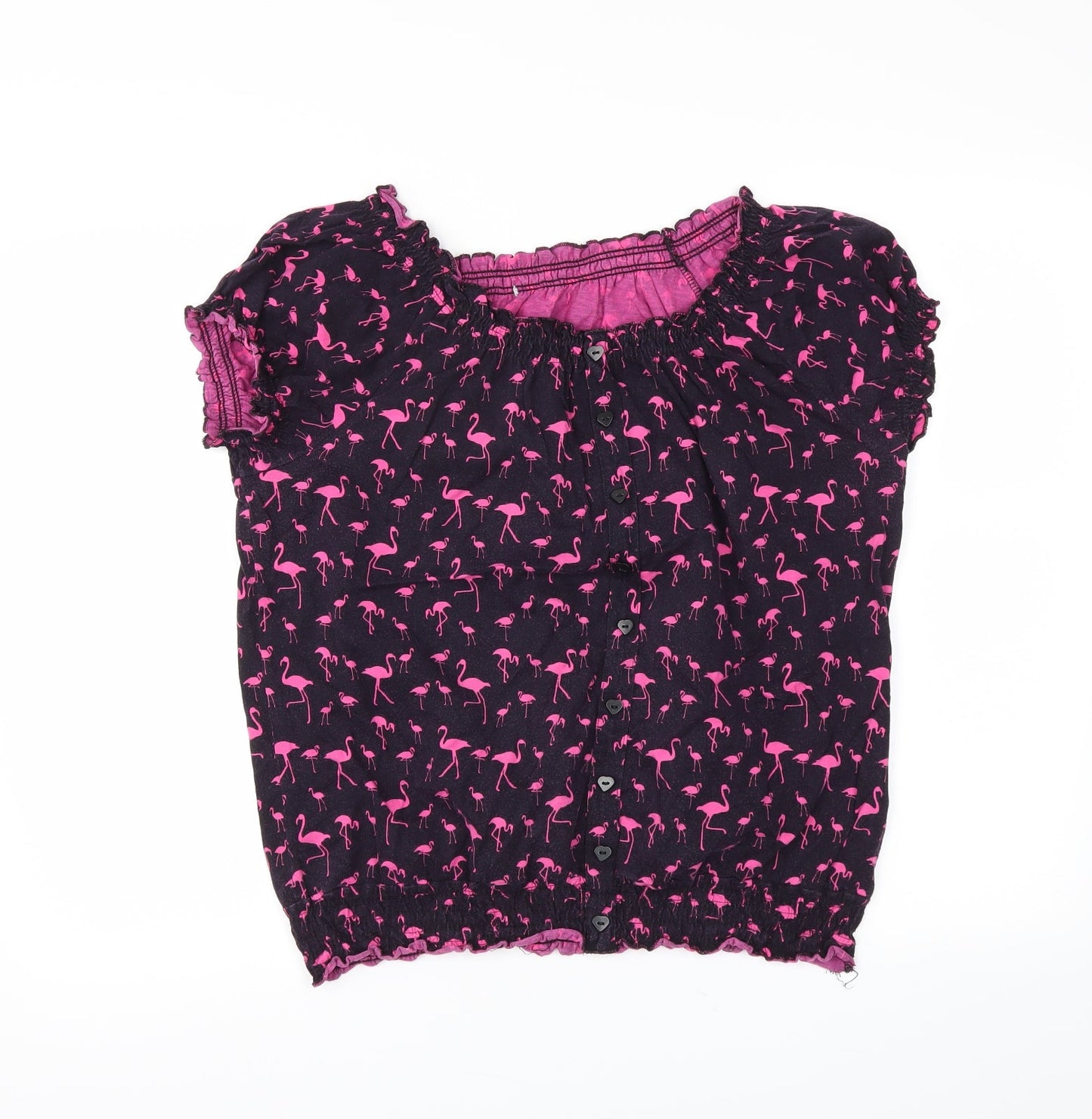 Womens UK Size 16 Preworn Black Basic Blouse