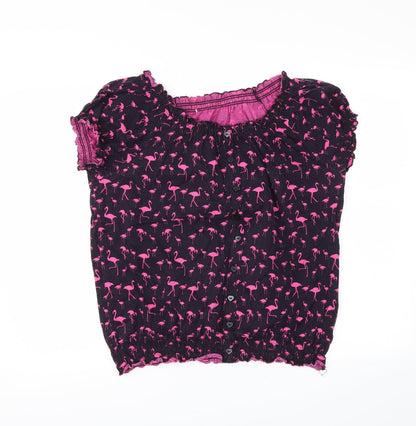 Womens UK Size 16 Preworn Black Basic Blouse