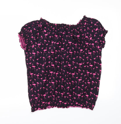 Womens UK Size 16 Preworn Black Basic Blouse