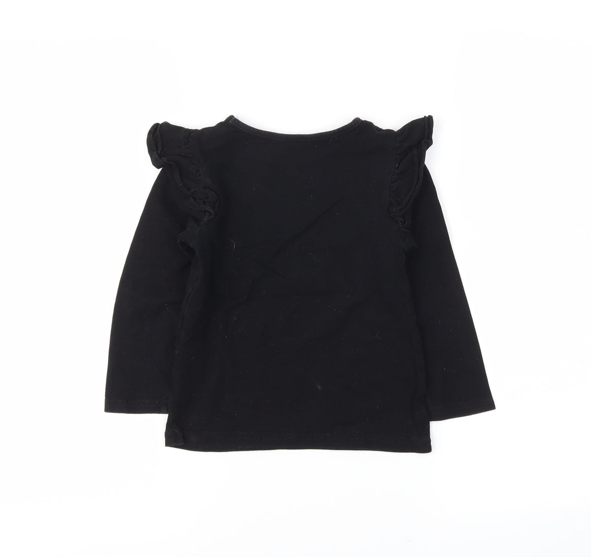 Preworn Girls Black   Basic T-Shirt Size 8-9 Years