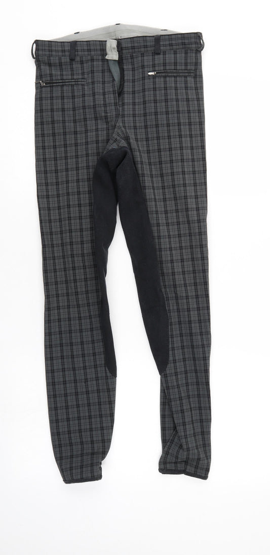 Preworn Womens Grey   Compression Leggings Size 28 in L27 in - Horse riding chaps