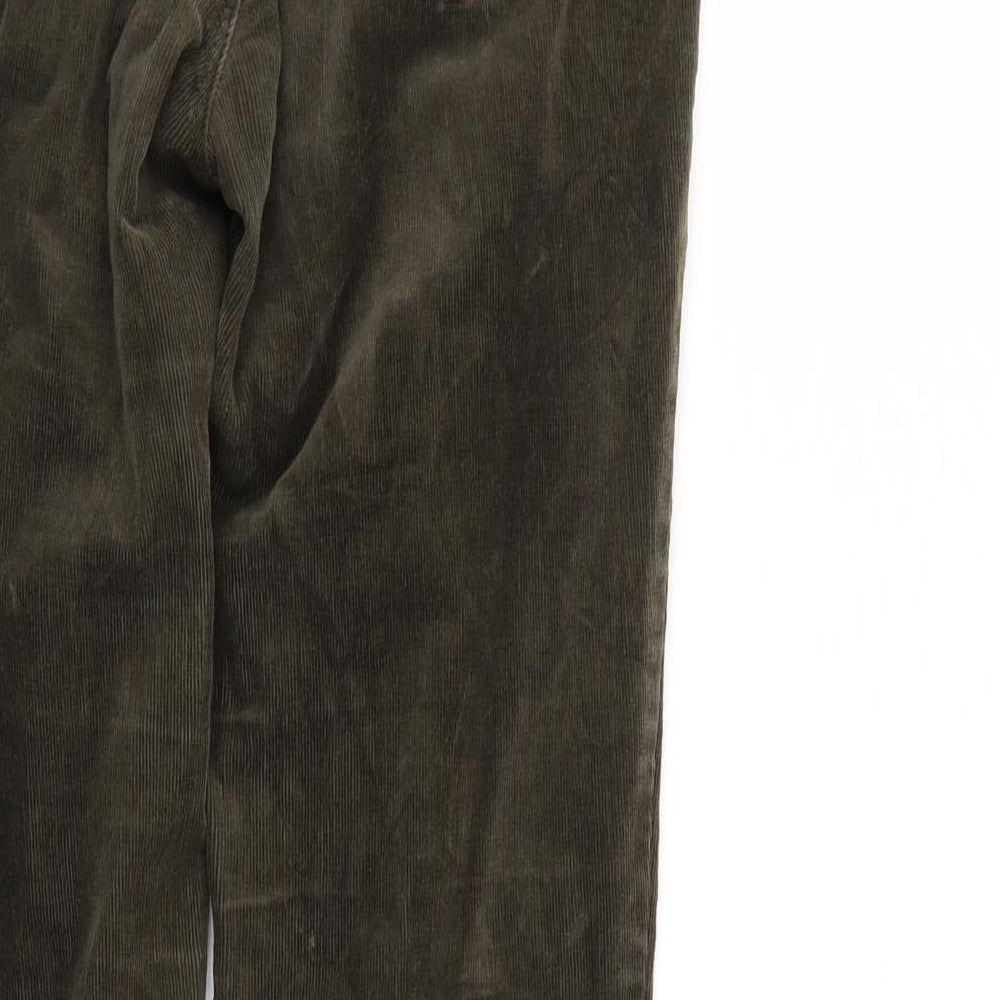 Ann Taylor Womens Green  Corduroy Trousers  Size 26 in L27 in