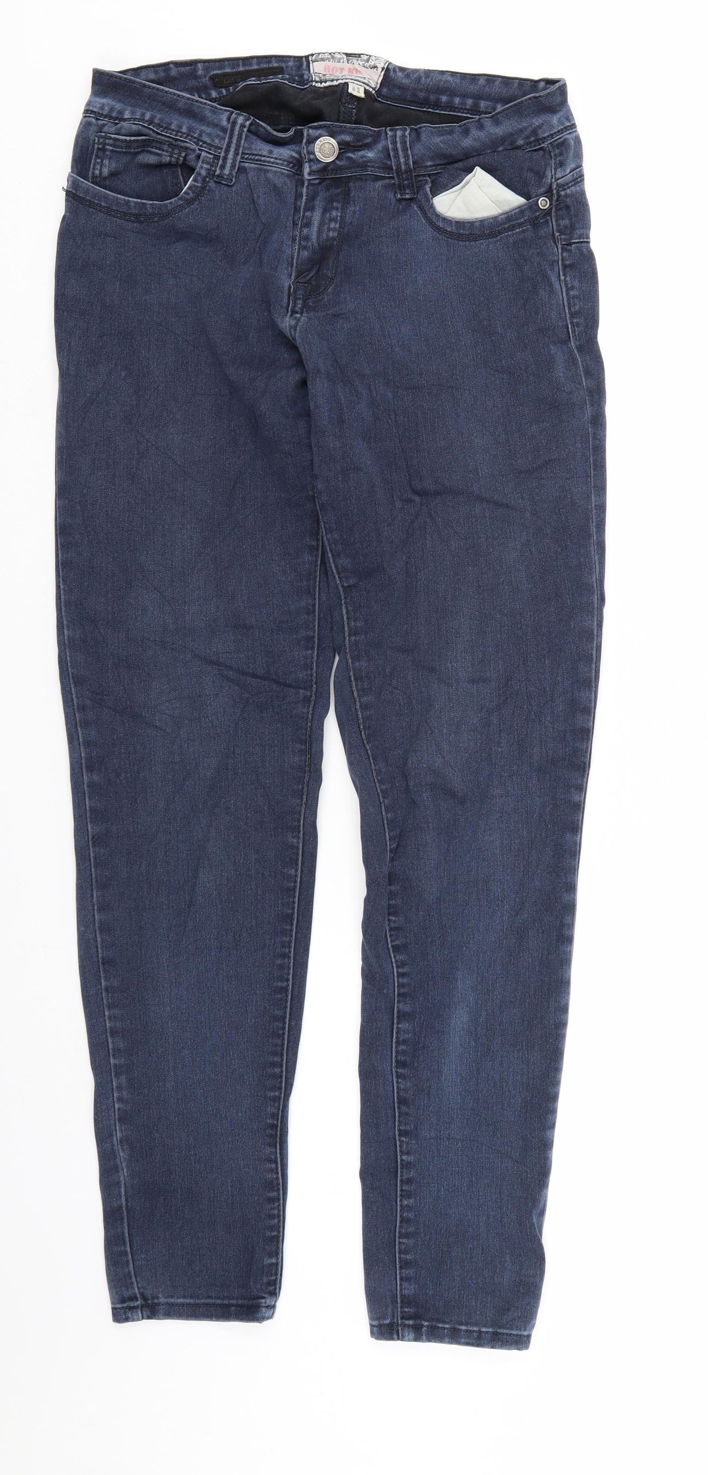 Hot Kiss Womens Blue  Denim Skinny Jeans Size 10 L29 in