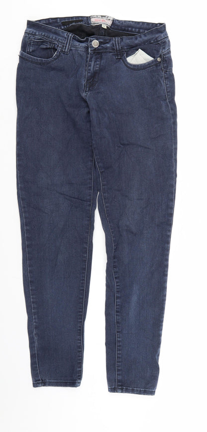 Hot Kiss Womens Blue  Denim Skinny Jeans Size 10 L29 in