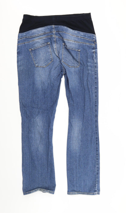 mamas & papas Womens Blue  Denim Straight Jeans Size 4 L29 in - Maternity
