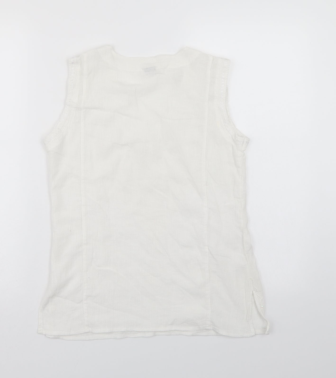 Womens UK Size  Preworn White Basic Blouse