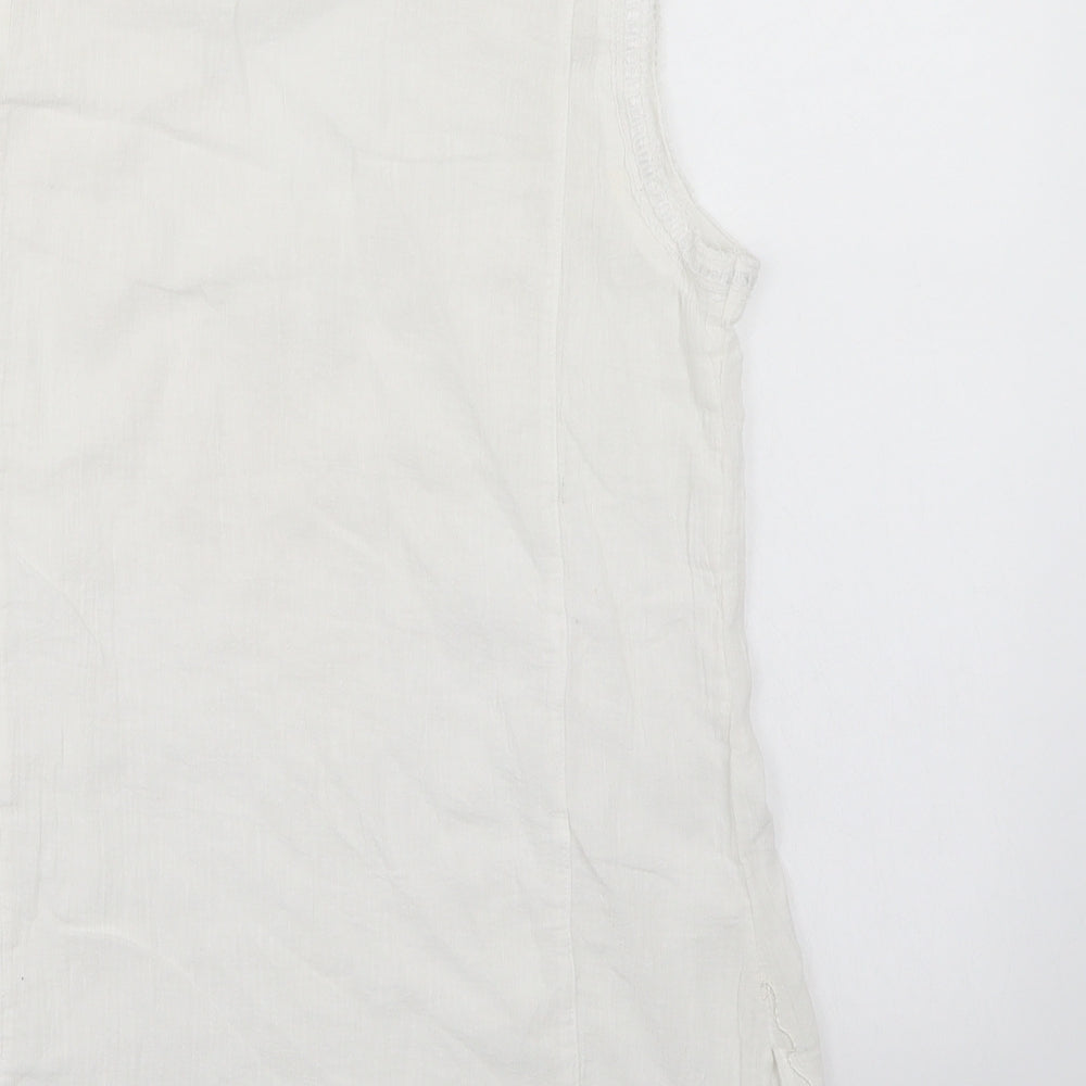 Womens UK Size  Preworn White Basic Blouse