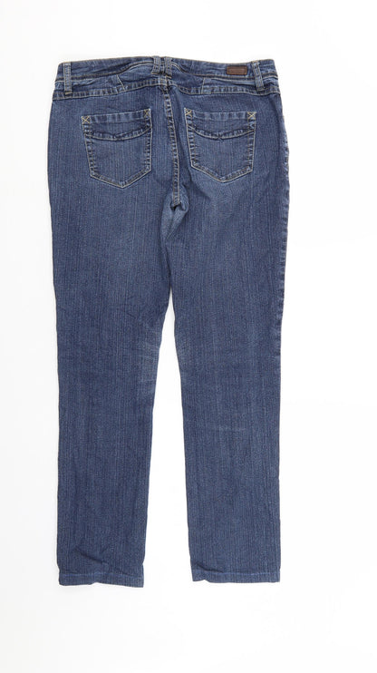 Womens UK Size 31 in Preworn Regular Fit Straight Blue Jeans