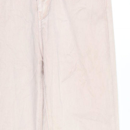 Preworn Womens Pink  Denim Straight Jeans Size 28 in L24 in - Faded Pink colour