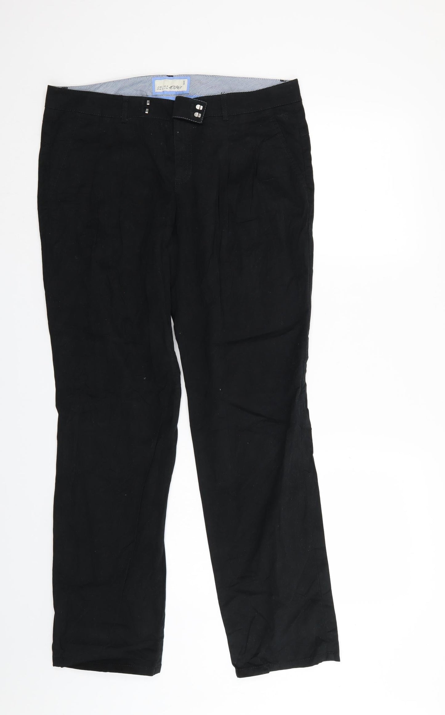 ESPIRIT Womens Black  Denim Straight Jeans Size 12 L29 in