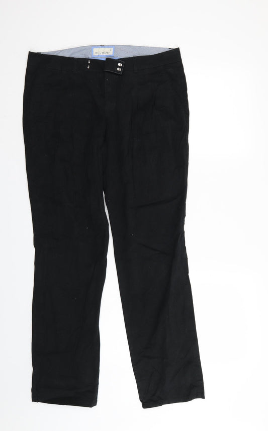 ESPIRIT Womens Black  Denim Straight Jeans Size 12 L29 in