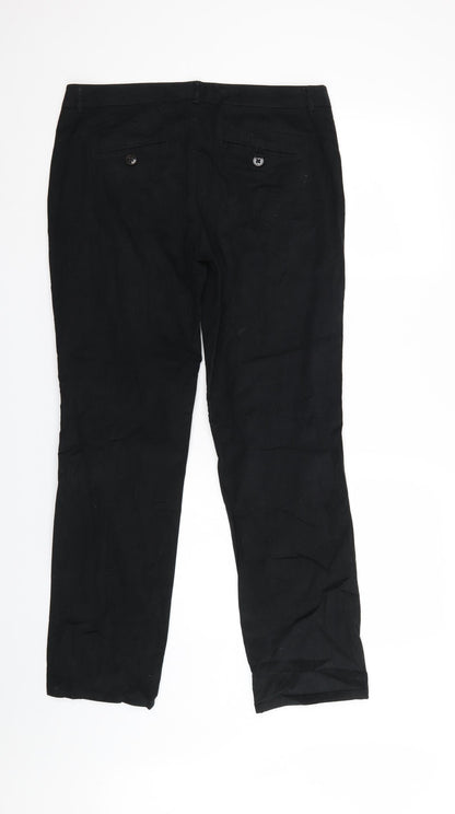 ESPIRIT Womens Black  Denim Straight Jeans Size 12 L29 in