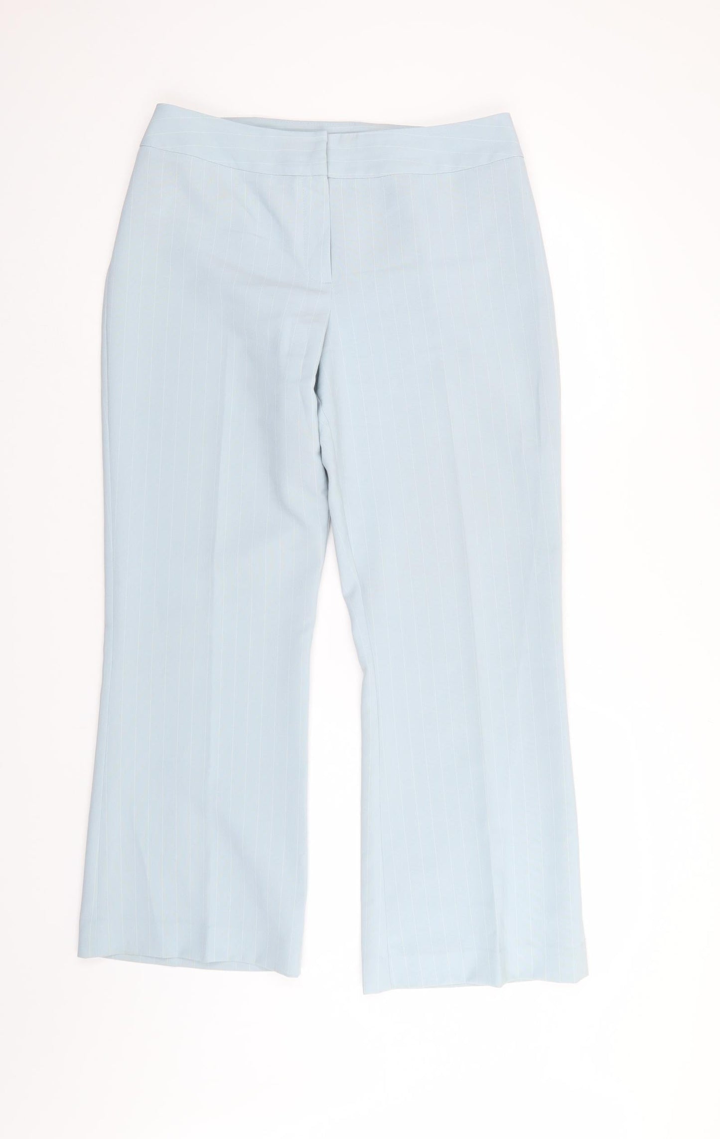 Essential Style Womens Blue Striped  Trousers  Size 14 L27 in