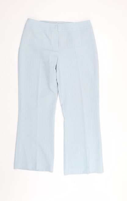 Essential Style Womens Blue Striped  Trousers  Size 14 L27 in