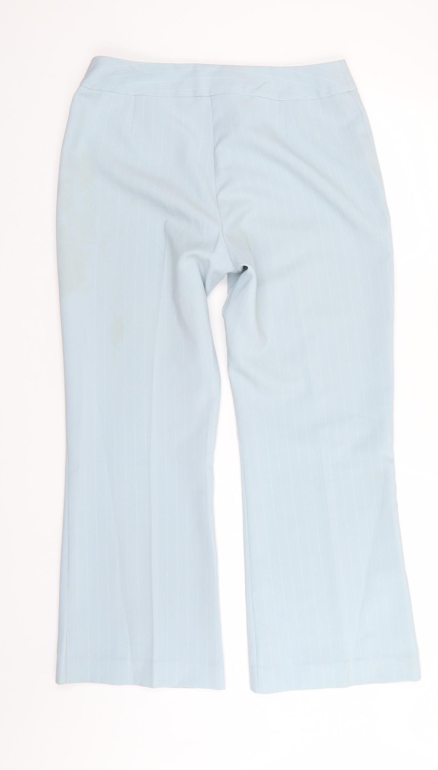 Essential Style Womens Blue Striped  Trousers  Size 14 L27 in