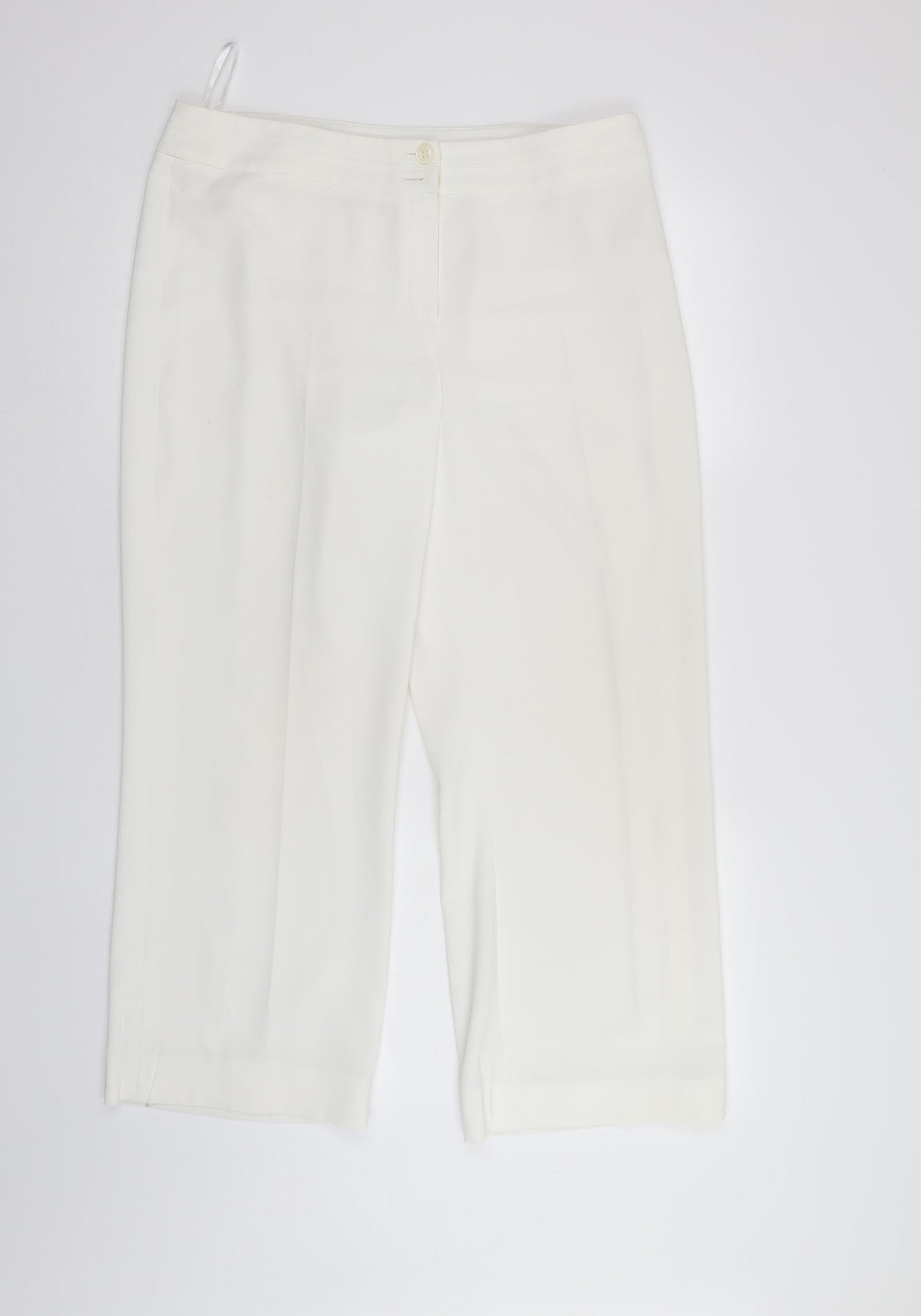 BHS Womens White   Sweatpants Trousers Size 14 L26 in