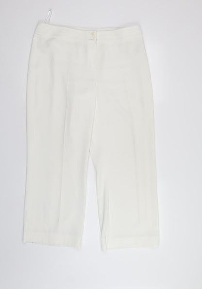 BHS Womens White   Sweatpants Trousers Size 14 L26 in