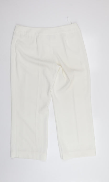 BHS Womens White   Sweatpants Trousers Size 14 L26 in