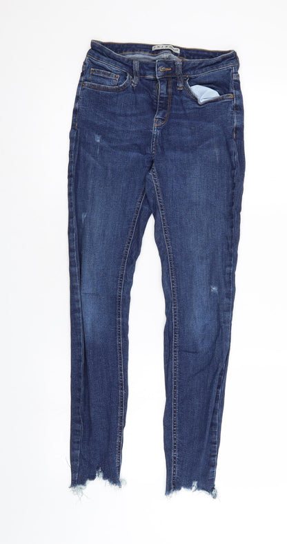 Denim & Co. Womens Blue  Denim Tapered Jeans Size 6 L28 in