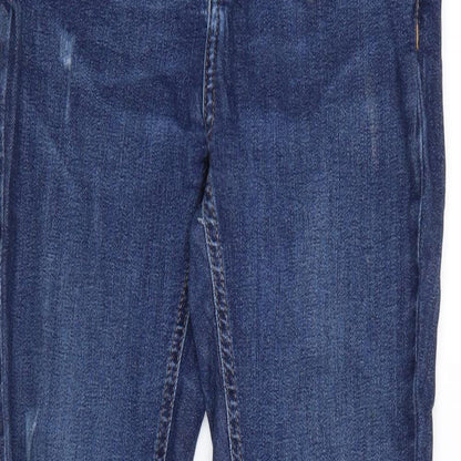 Denim & Co. Womens Blue  Denim Tapered Jeans Size 6 L28 in
