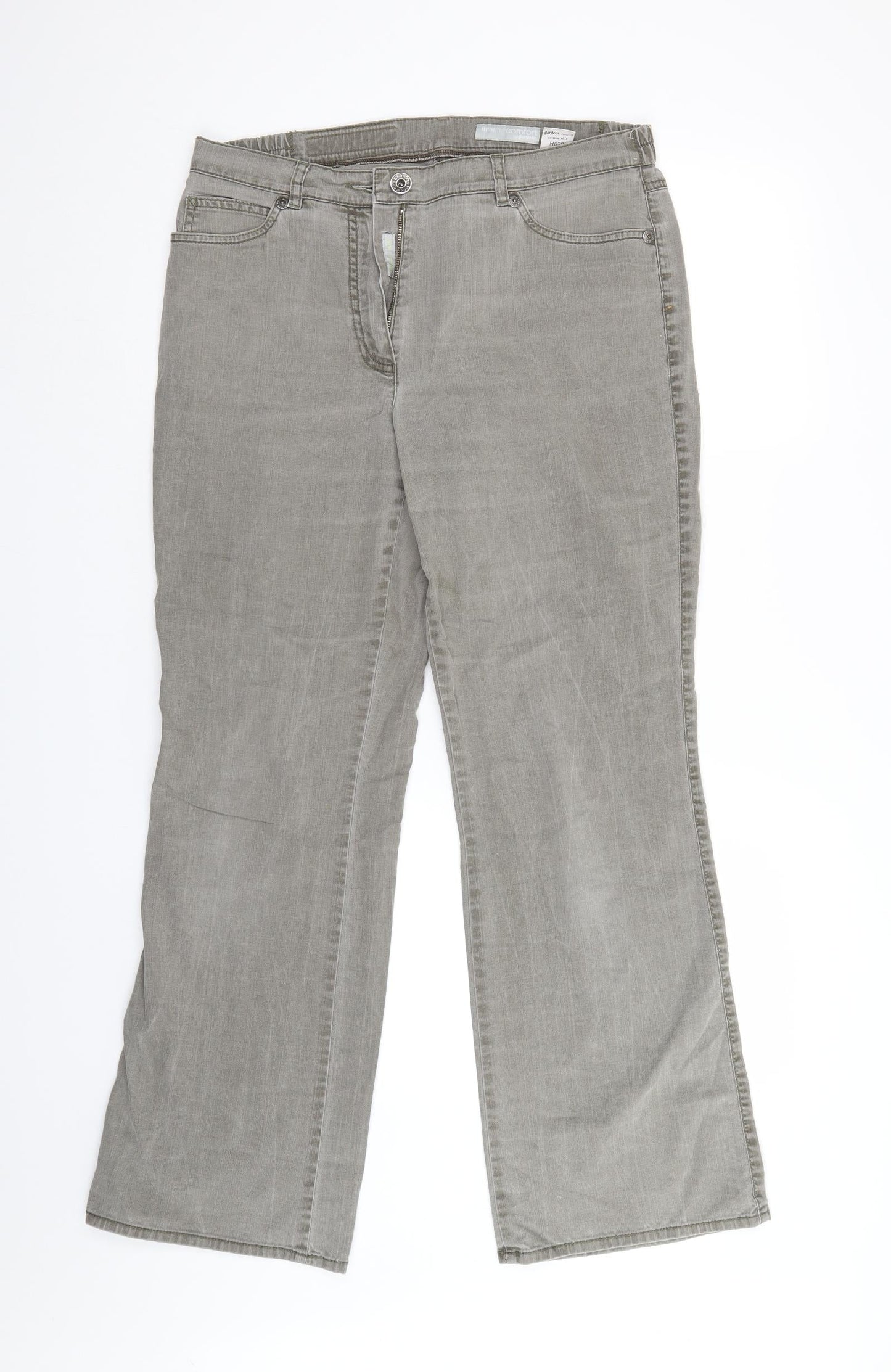 GARDEUR Womens Grey  Denim Straight Jeans Size 32 in L28 in